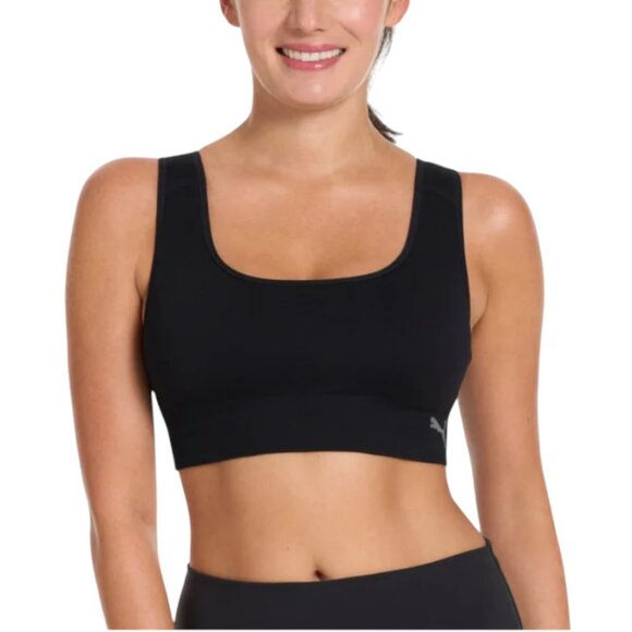 NWOT Puma Seamless Sports Bra | Black - Picture 1 of 5